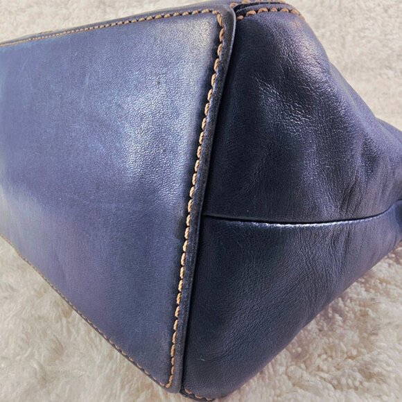 COACH 9564 Blue Leather Legacy Demi Hobo Shoulder Bag Convertible Strap Vintage - Picture 12 of 16